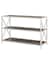 Walker Edison Gray Wash/White Metal X-Frame Industrial Wood Bookshelf